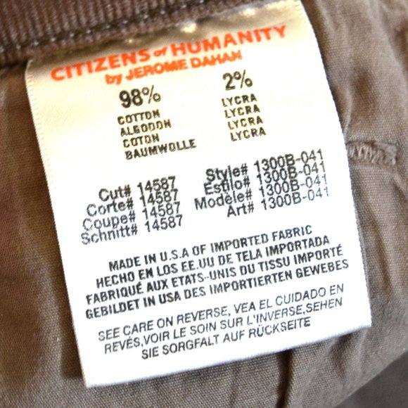 Citizens of Humanity Avedon Velvet Corduroy Pants in Chocolate Brown - Picture 11 of 12